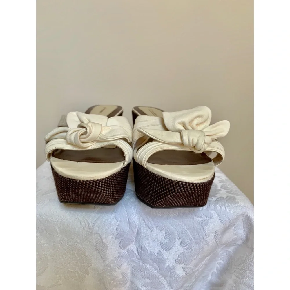 Max Studio off white wedge sandals 7
